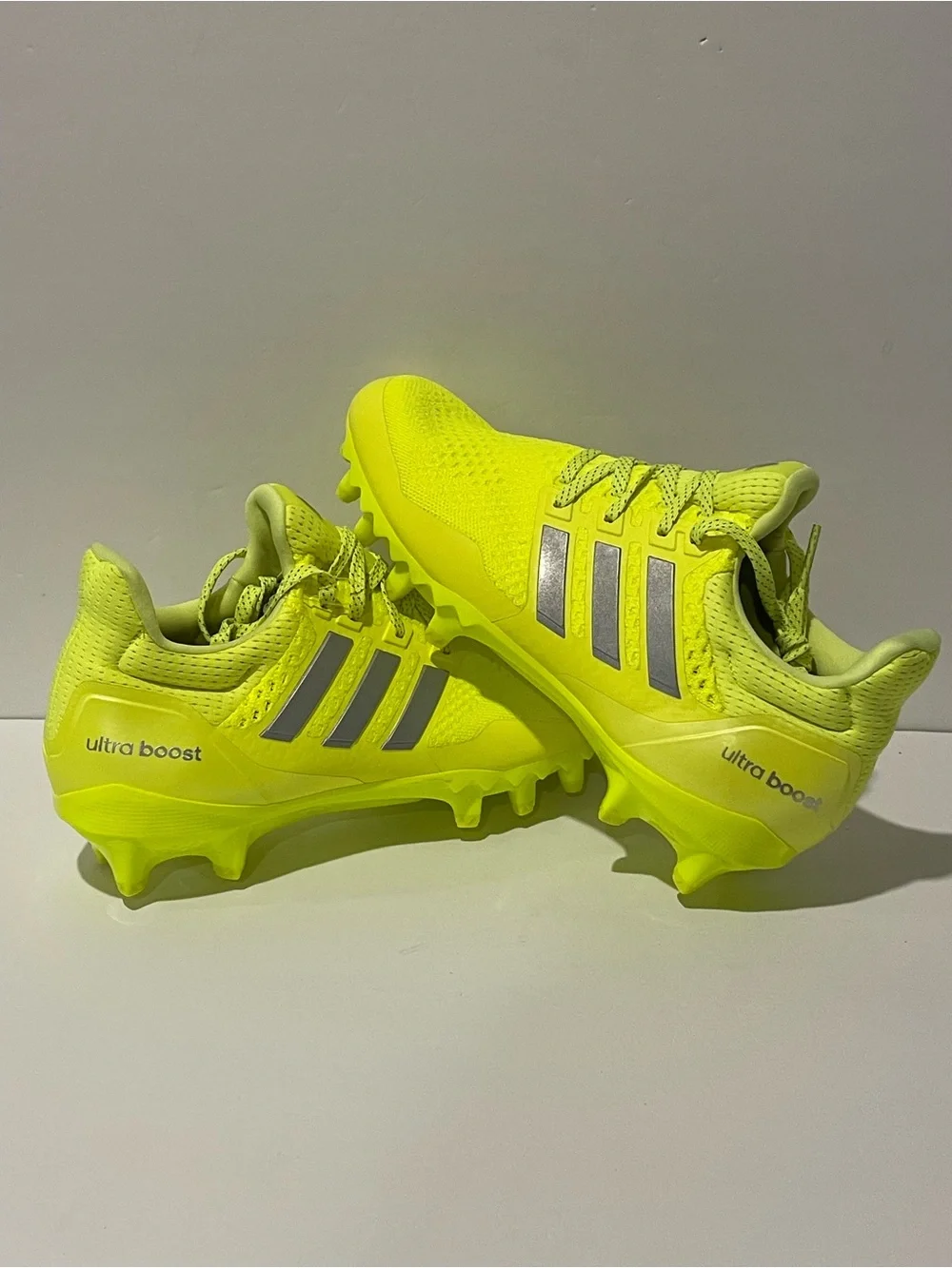 Adidas Ultra Boost Football Cleats 'Solar Yellow (JP7413) Sz: 9 / 11.5 / 13